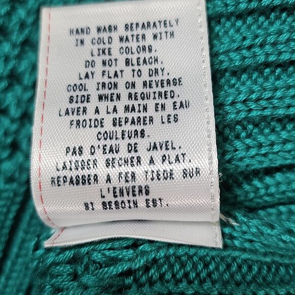 Guess Jeans Womens Short Sleeve V-Neck Sweater tunic length teal size large - Picture 5 of 6